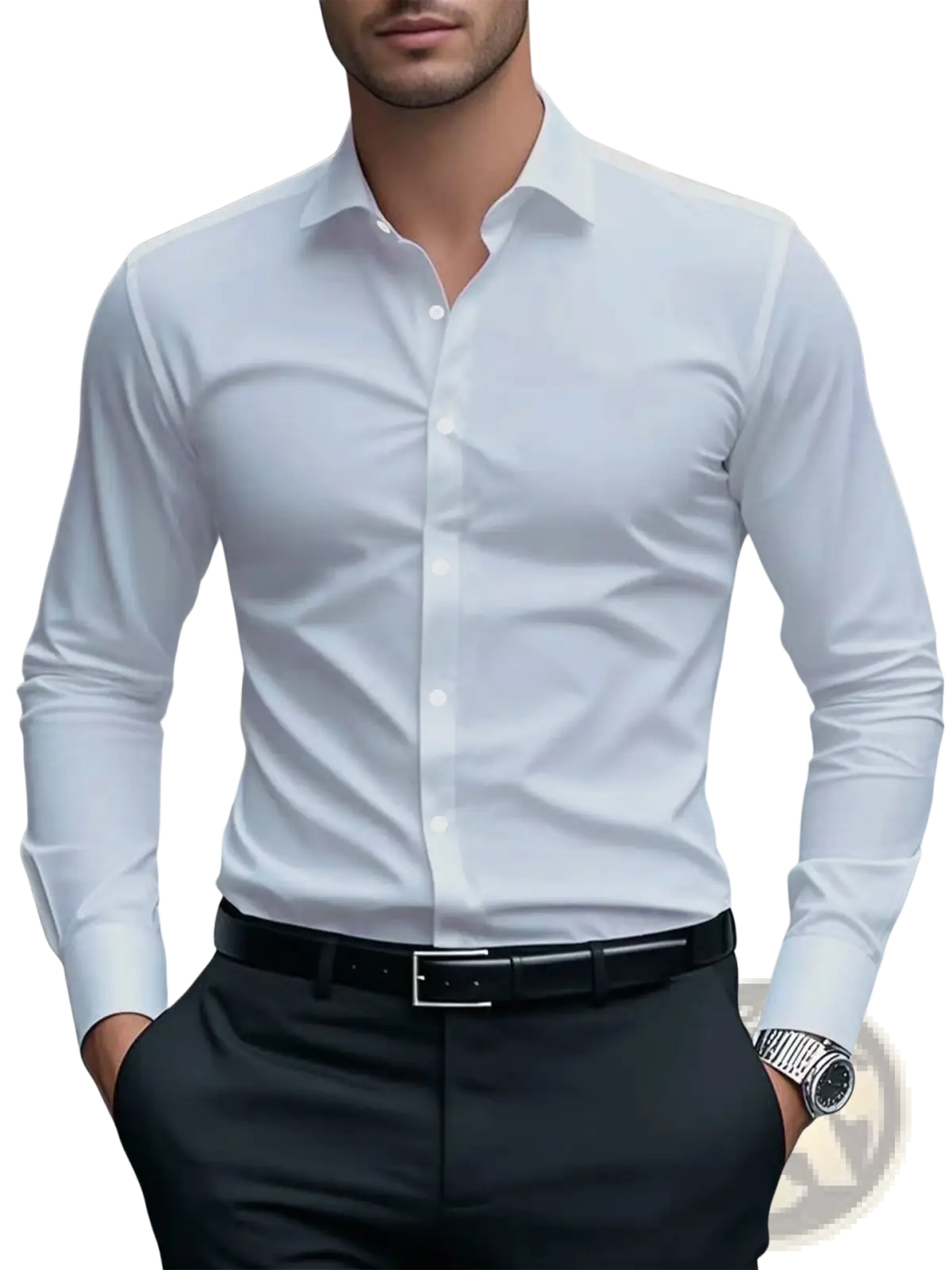 Men's Slim Fit Business Dress Shirt