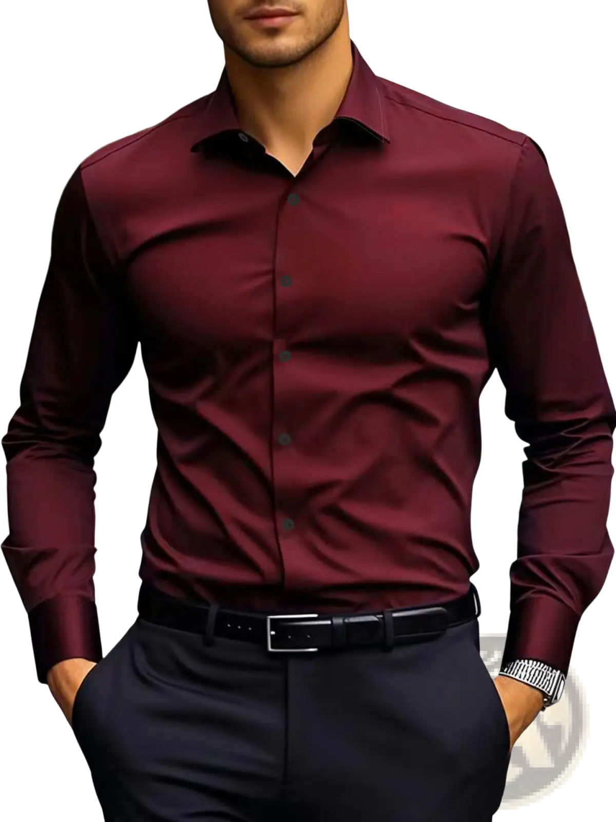 Men's Slim Fit Business Dress Shirt