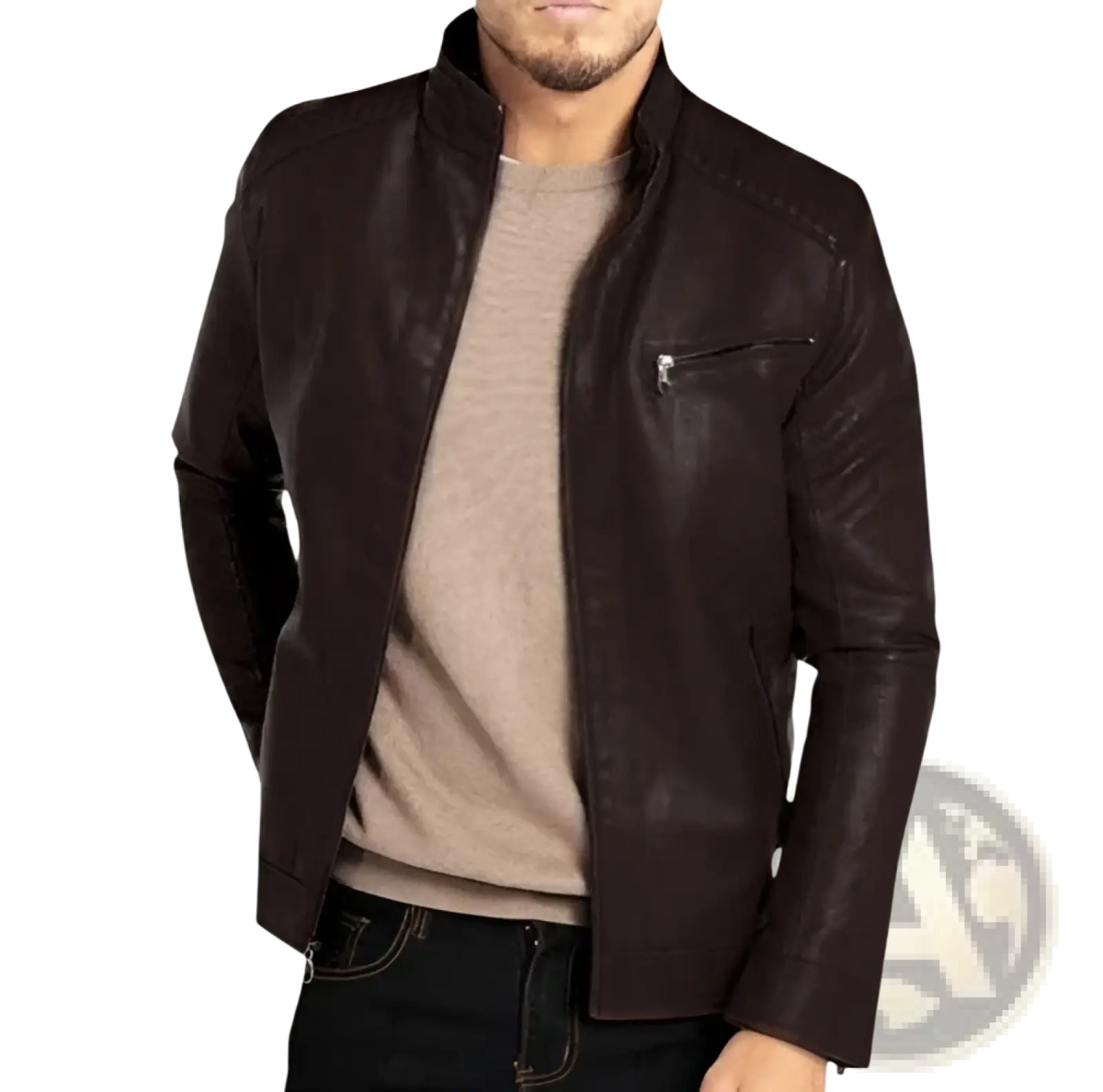 Men's Slim Fit Pu Leather Punk Motorcycle Jacket
