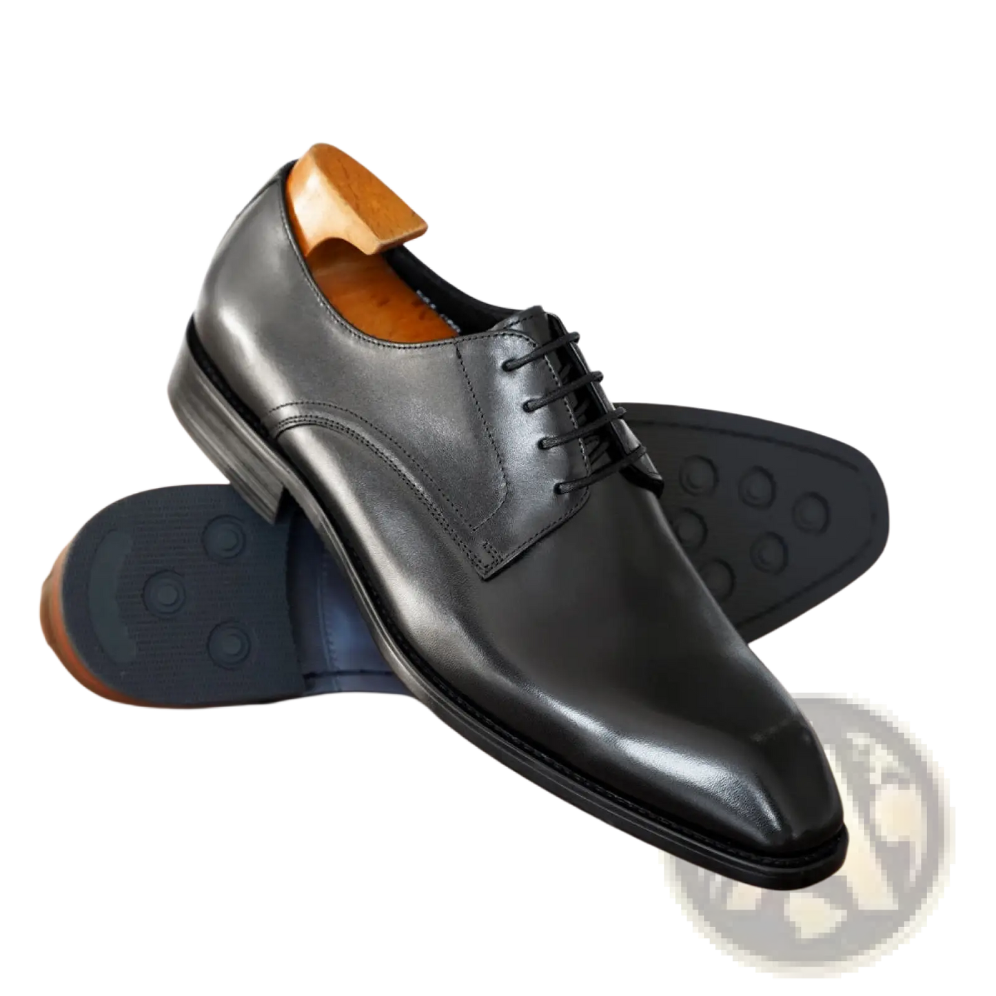 Men's Square Toe Distressed Leather Oxford Shoes