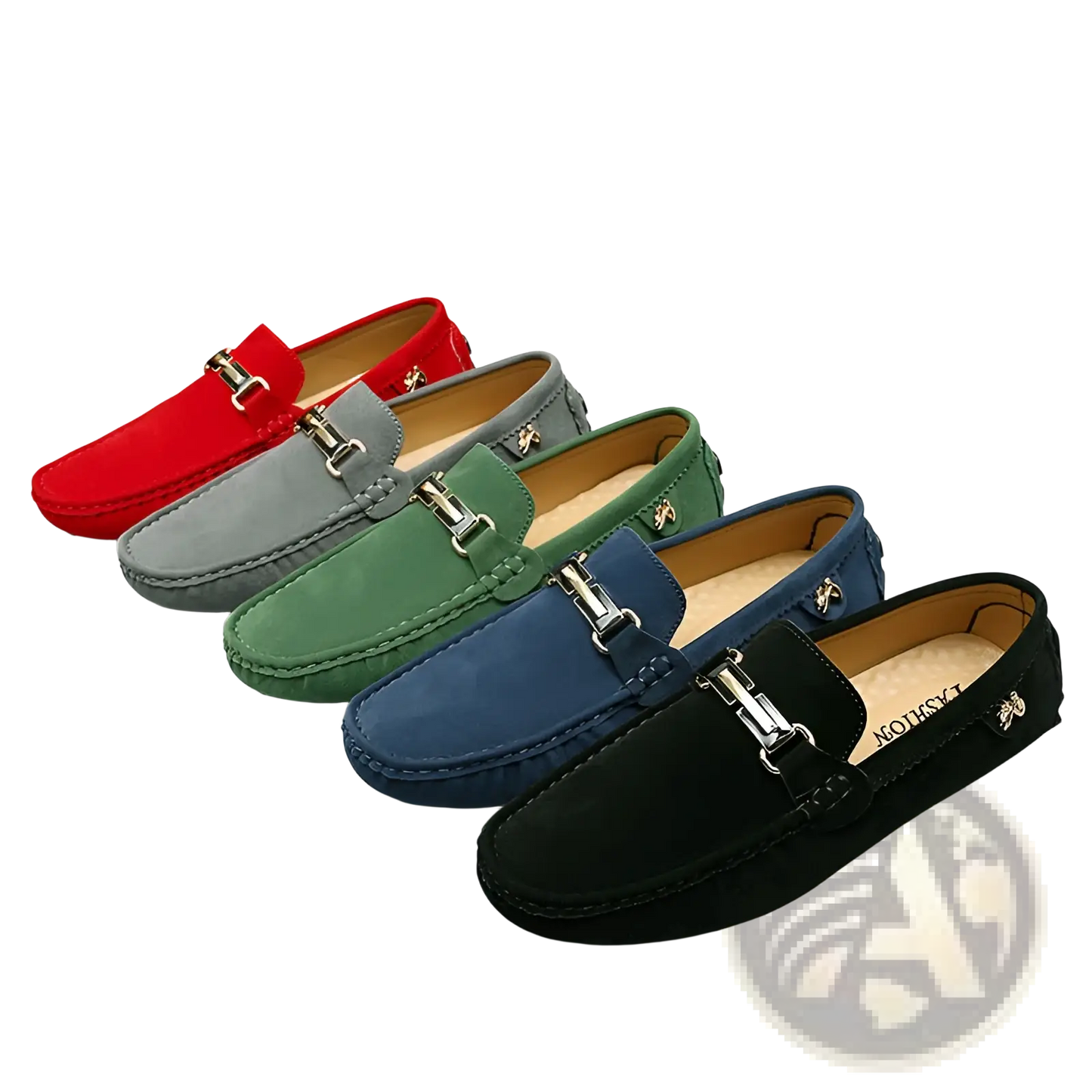 Men's Suede Horsebit Loafers Handmade Gommino Shoes