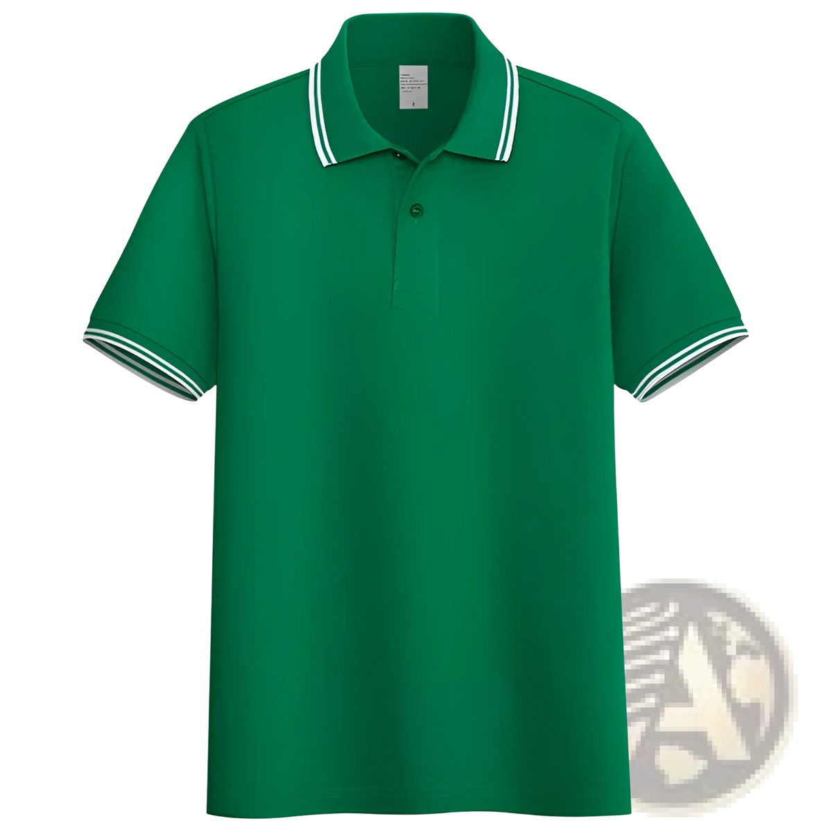 Men's Summer Striped Trim Stand Collar Polo Shirt