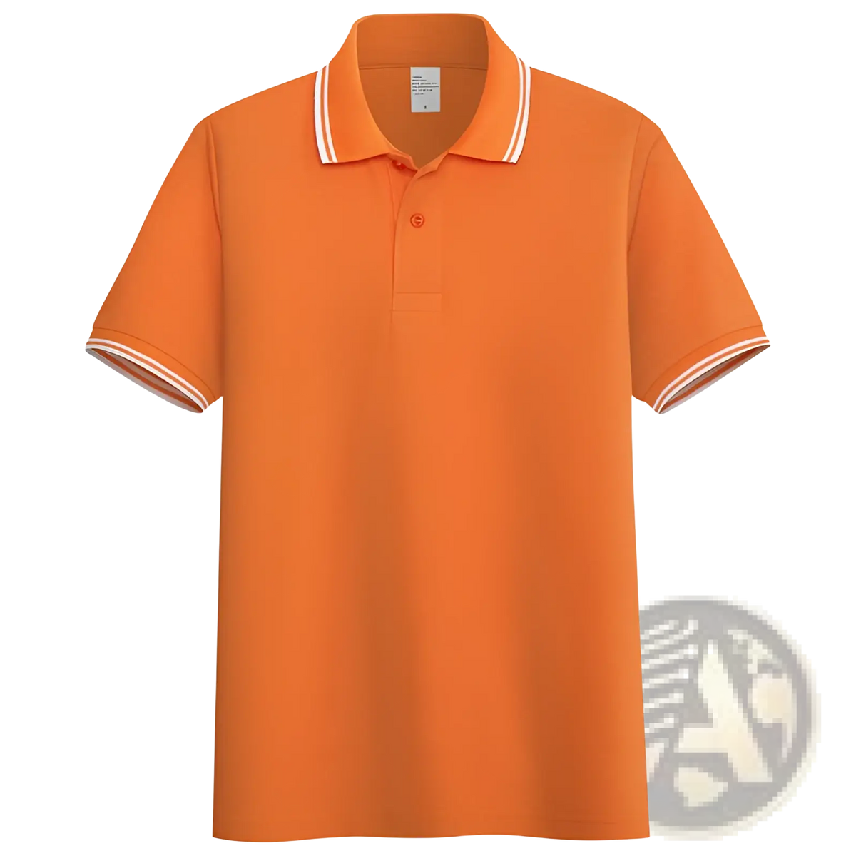 Men's Summer Striped Trim Stand Collar Polo Shirt