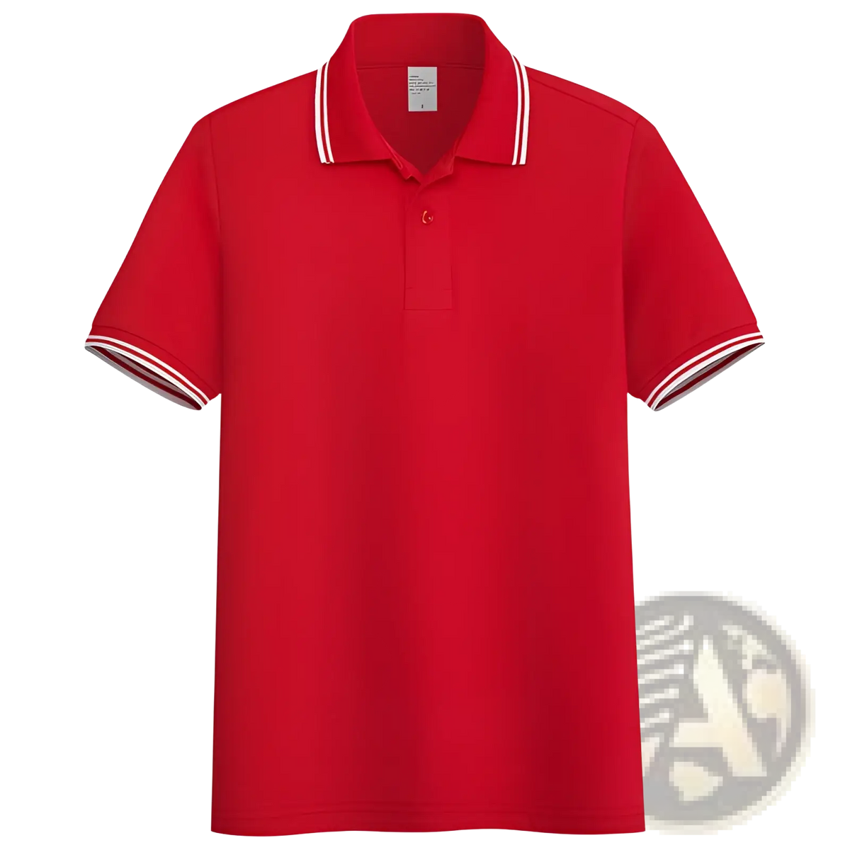 Men's Summer Striped Trim Stand Collar Polo Shirt