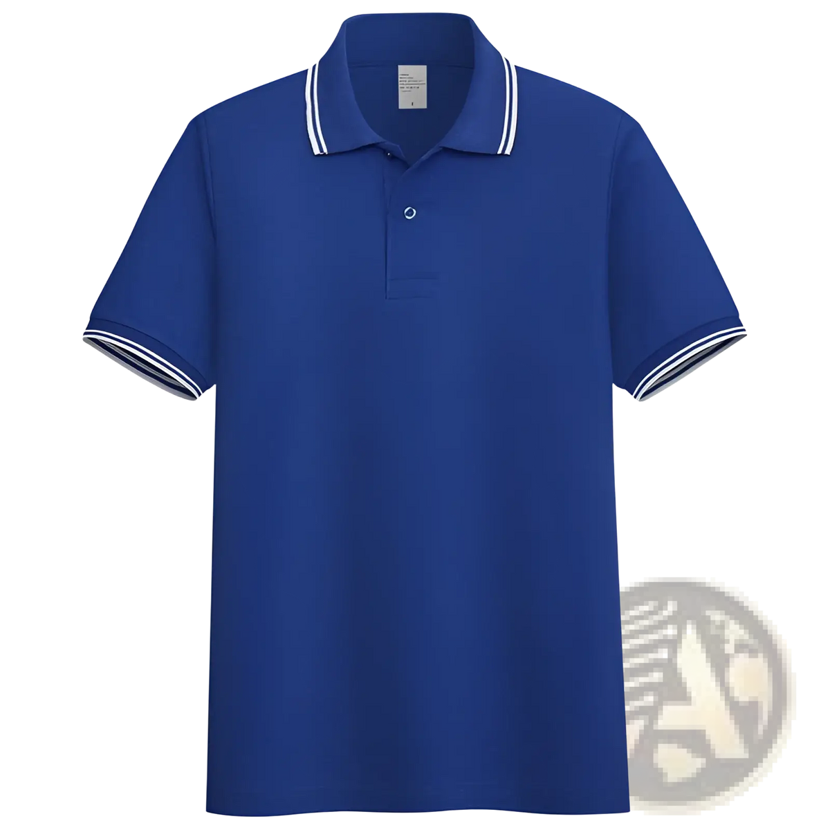 Men's Summer Striped Trim Stand Collar Polo Shirt