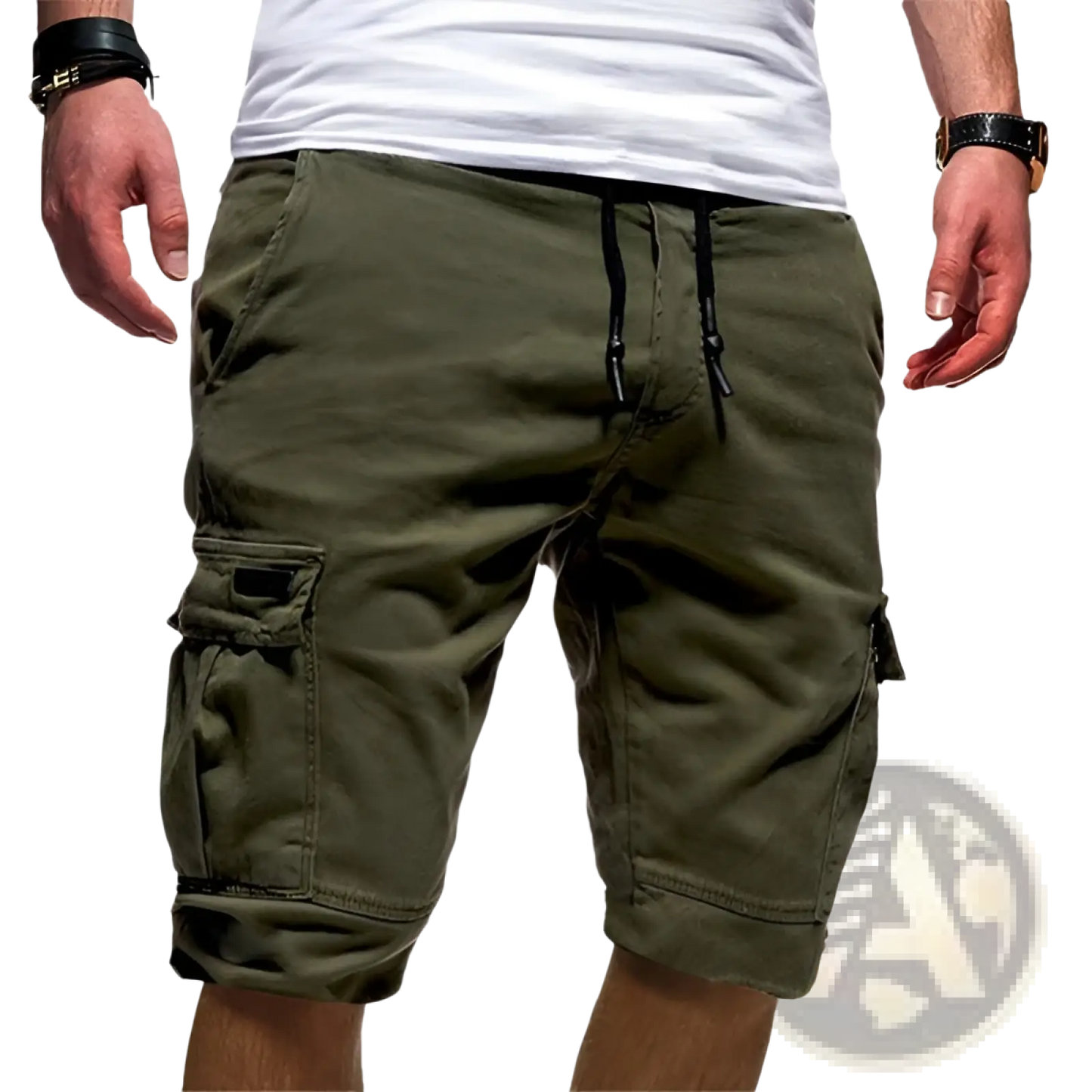 Men's Urban Cargo Jogger Shorts with Drawstring Waist