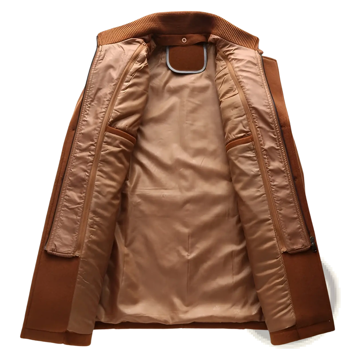 Men's Wool Blend Quilted Winter Coat