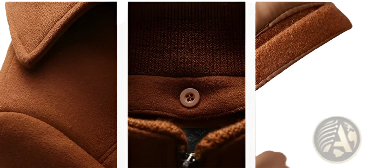 Men's Wool Blend Quilted Winter Coat