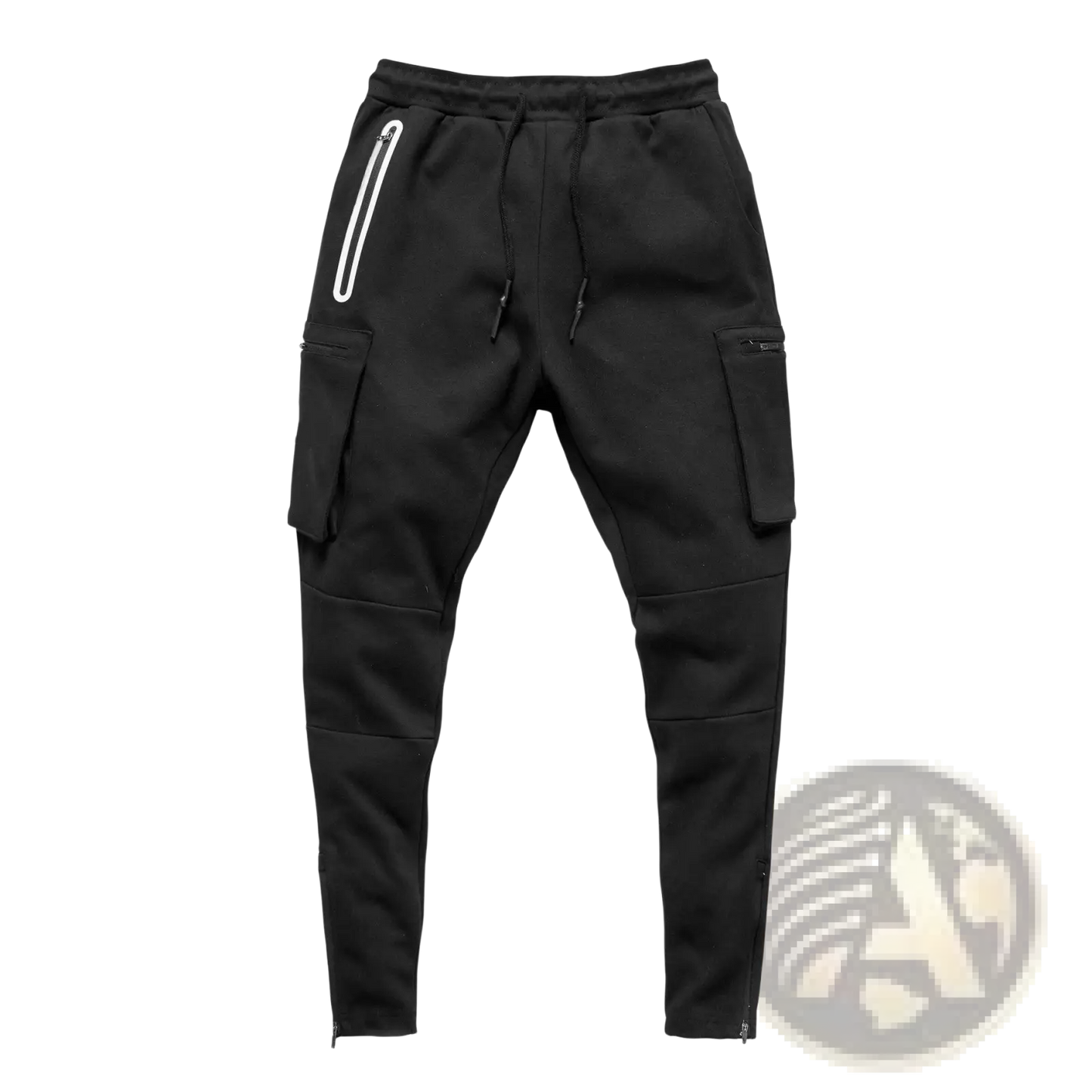 Men's Zipper Cargo Joggers Fitness Trousers