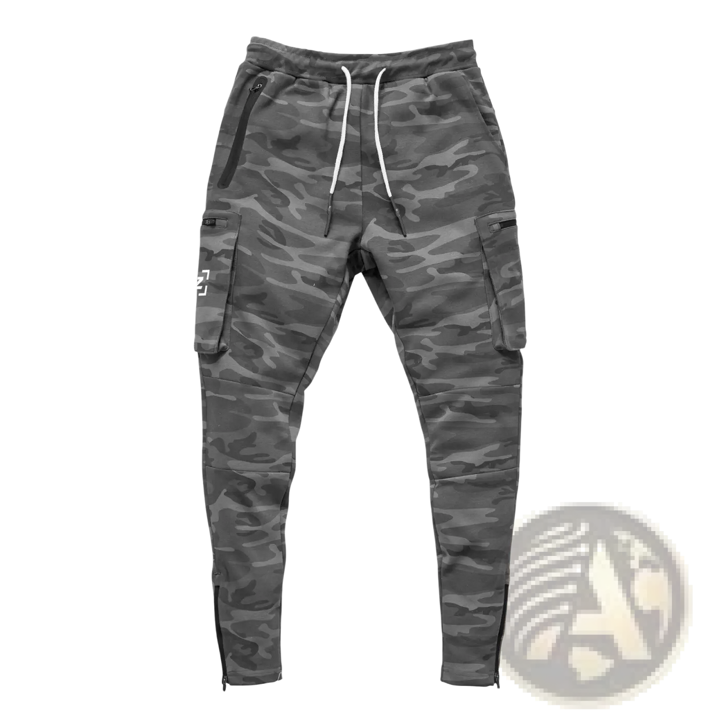 Men's Zipper Cargo Joggers Fitness Trousers