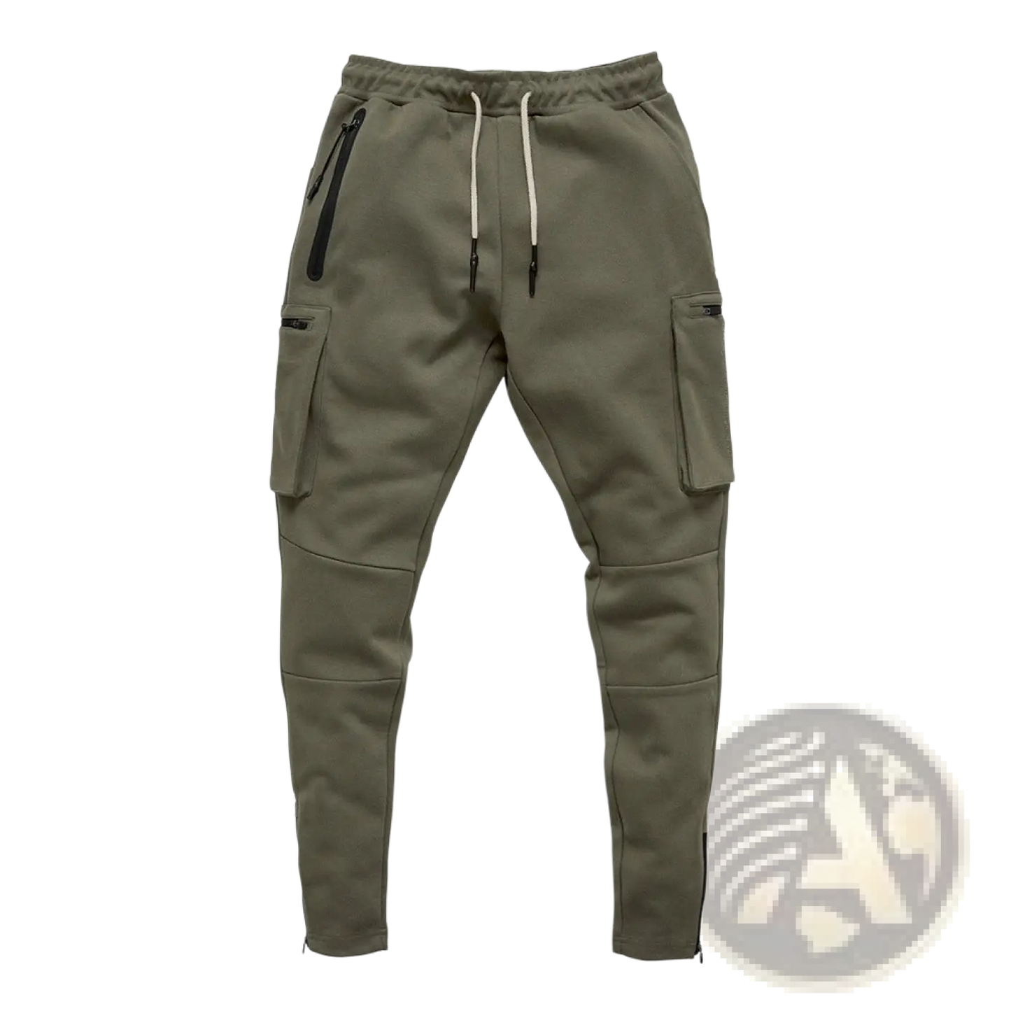 Men's Zipper Cargo Joggers Fitness Trousers