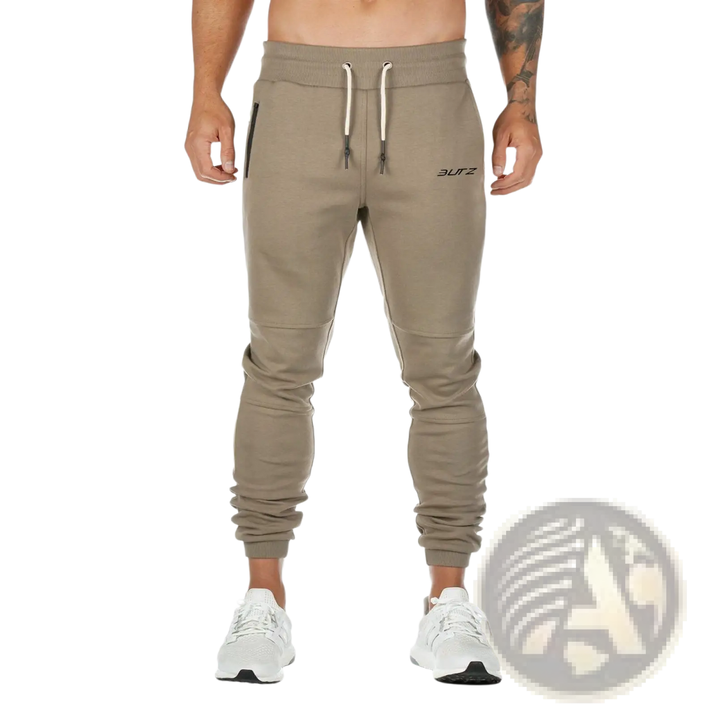 Men's Zipper Cargo Joggers Fitness Trousers