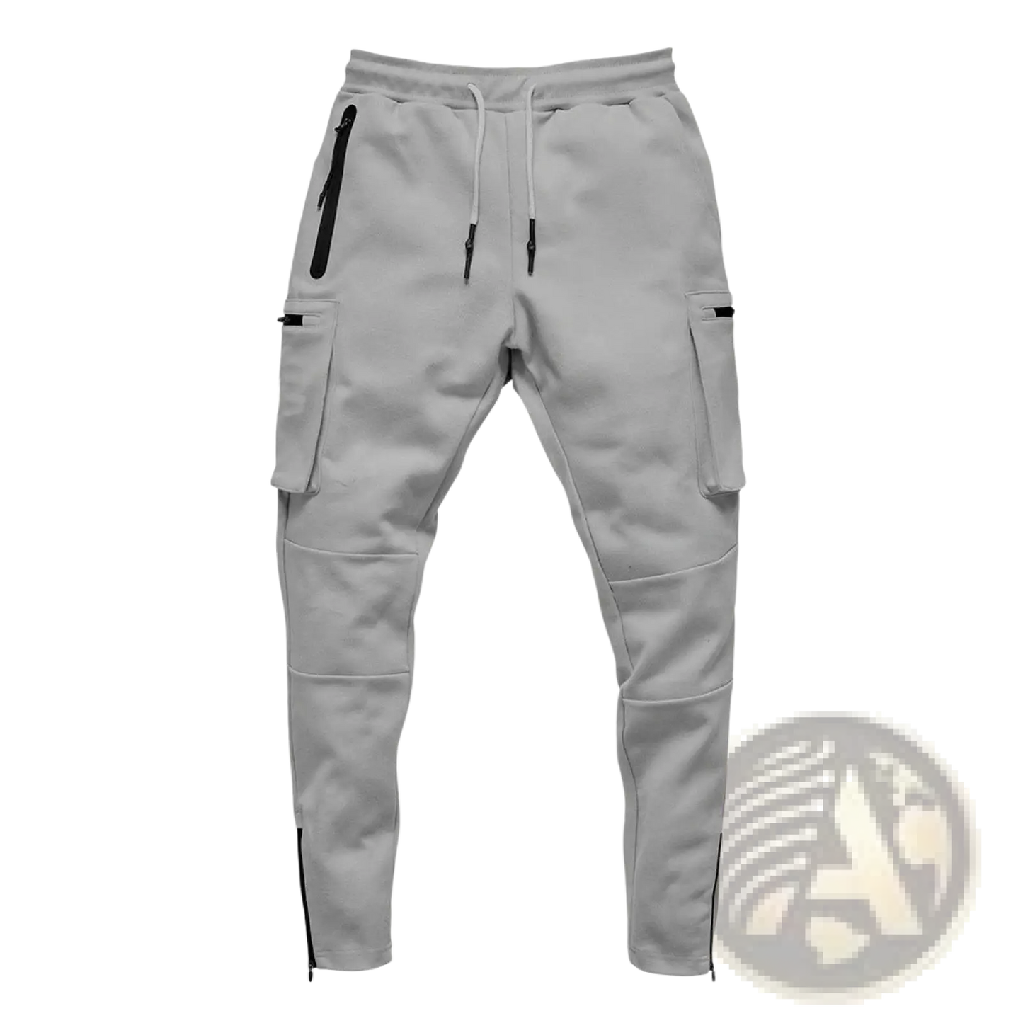 Men's Zipper Cargo Joggers Fitness Trousers