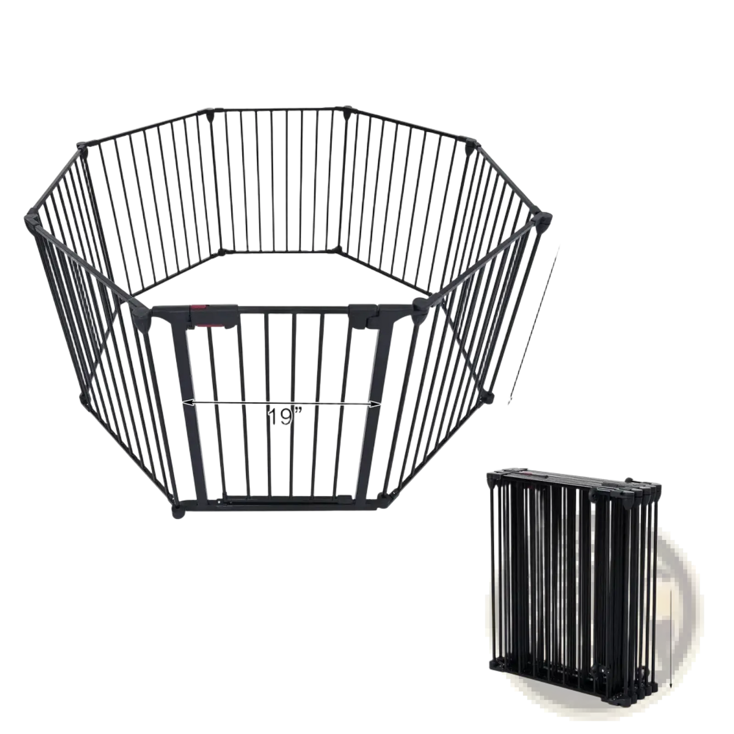 Metal Baby Safety Gate and Play Yard