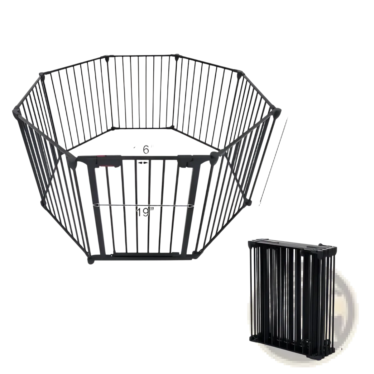 Metal Baby Safety Gate and Play Yard