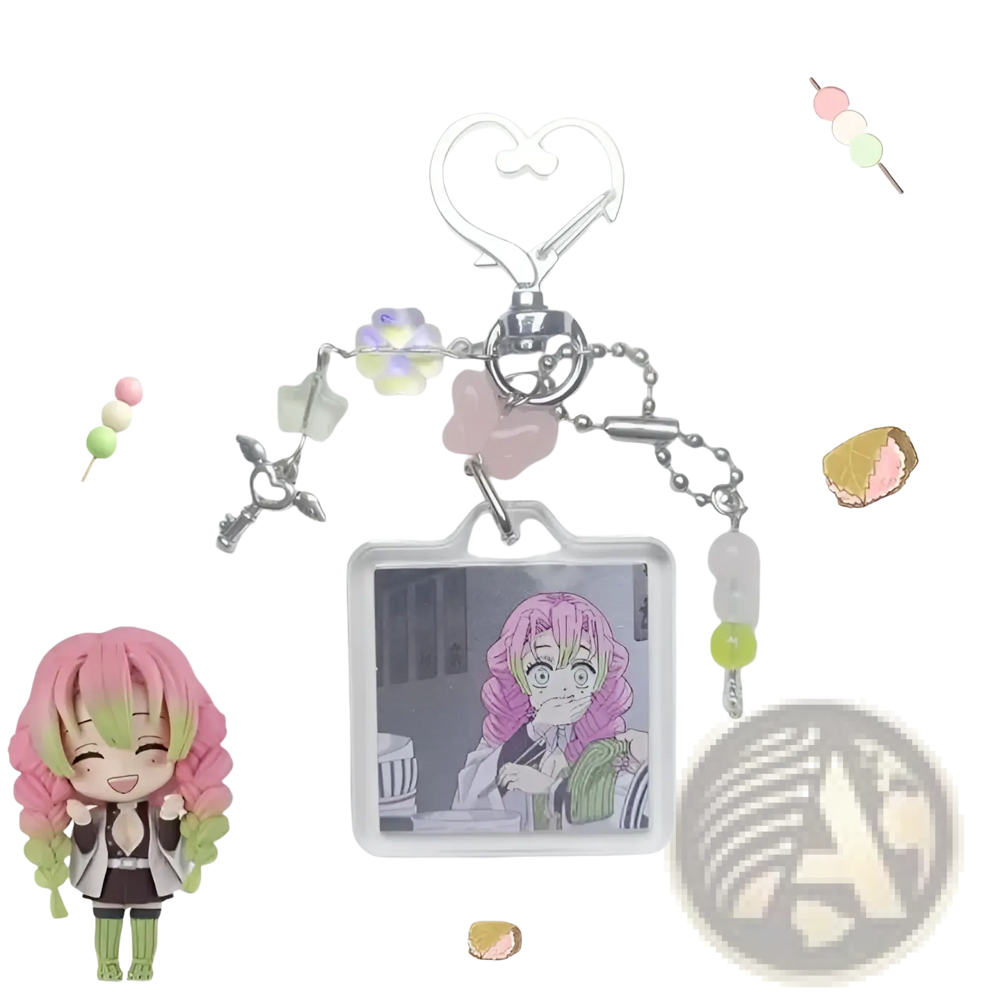 Mitsuri Kanroji Anime Keychain Beaded Aesthetic