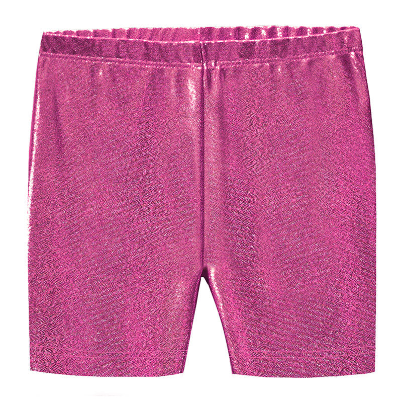 Girls Novelty Bike Shorts  | Fuchsia Sparkly Shimmer