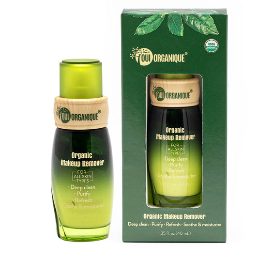Certified Organic Double action makeup remover Detoxifies the skin Alcohol free