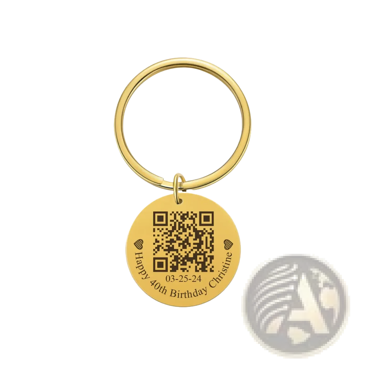 Personalized Fingerprint Qr Code Keychain Gift