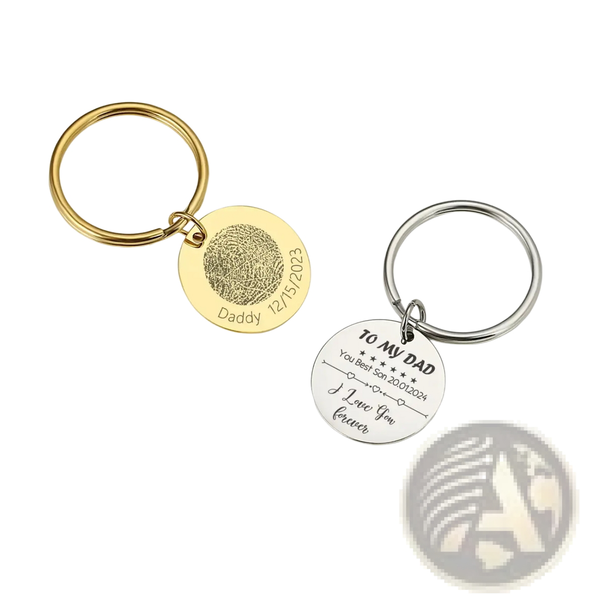 Personalized Fingerprint Qr Code Keychain Gift