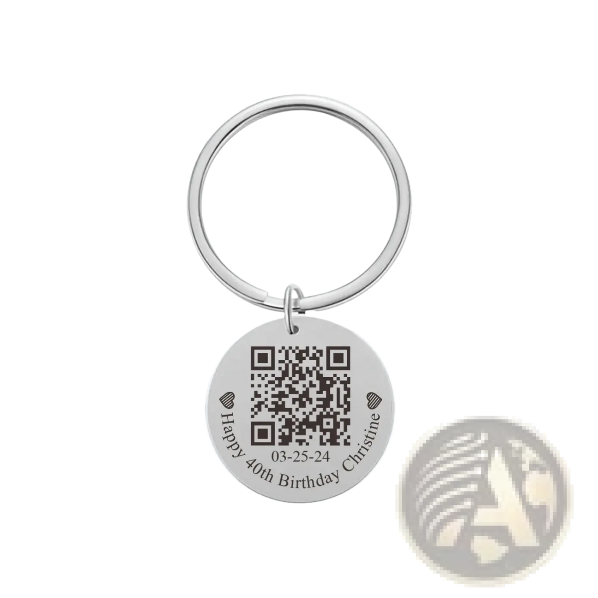 Personalized Fingerprint Qr Code Keychain Gift