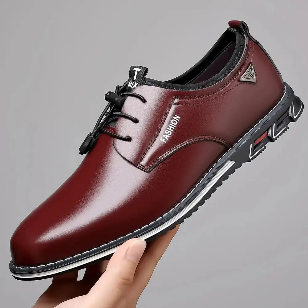Men's Plus Size Fashion Leather Lace Up Casual Shoes