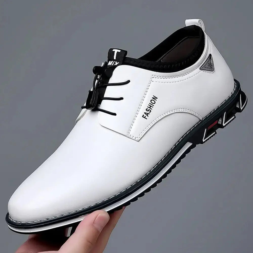 Men's Plus Size Fashion Leather Lace Up Casual Shoes