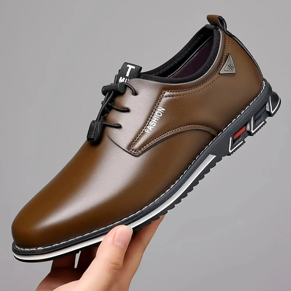 Men's Plus Size Fashion Leather Lace Up Casual Shoes
