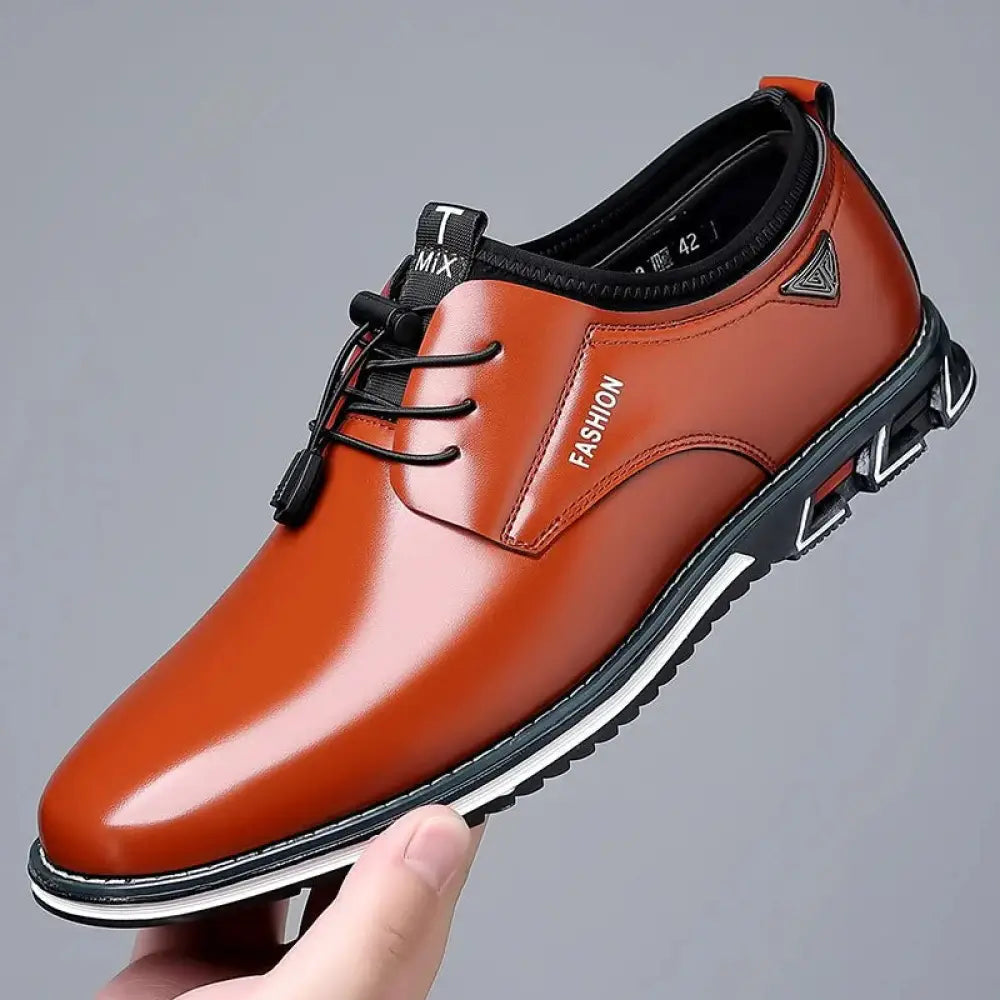 Men's Plus Size Fashion Leather Lace Up Casual Shoes
