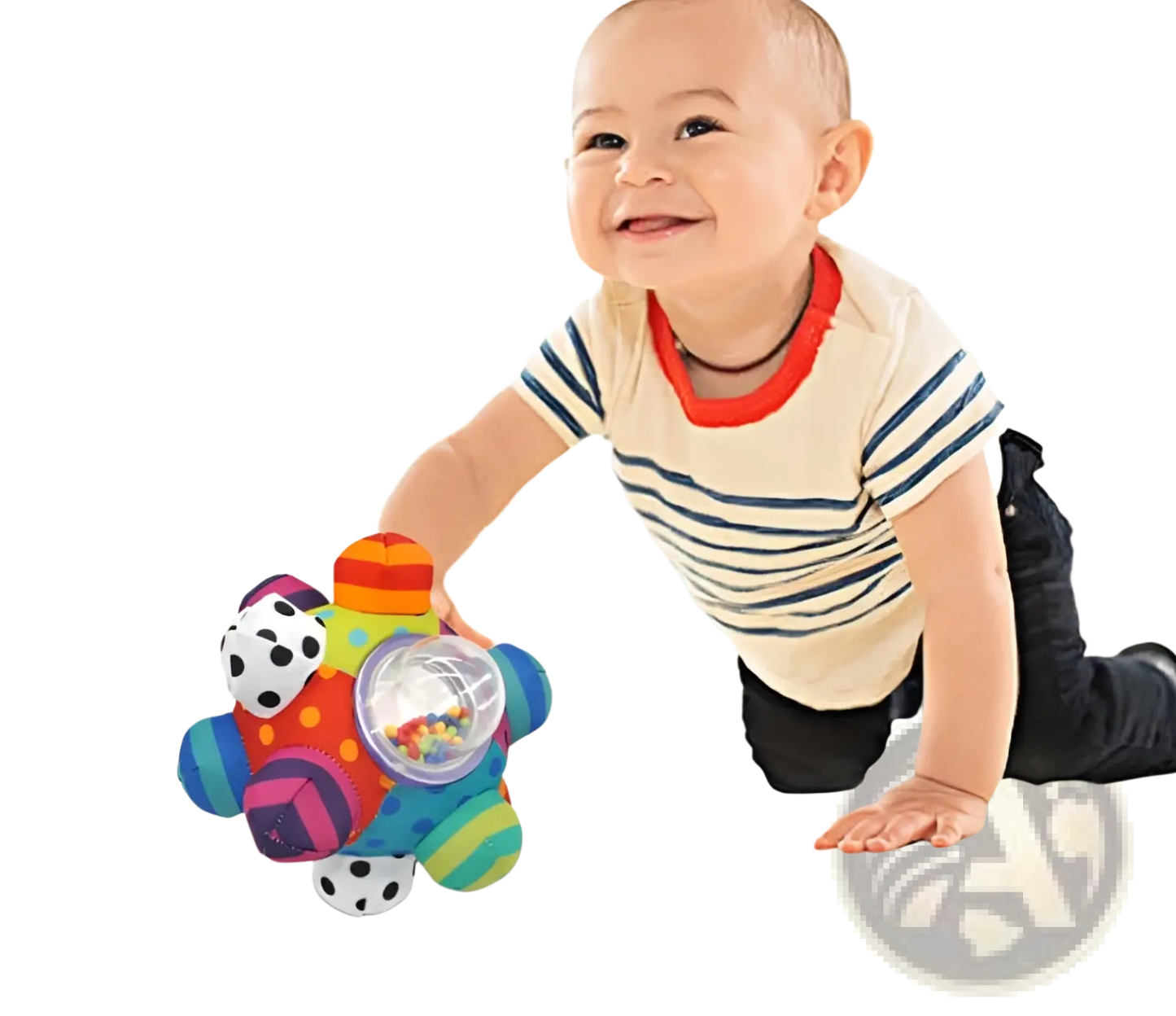Plush Baby Rattle Ball Grasping Toy for Sensory Play