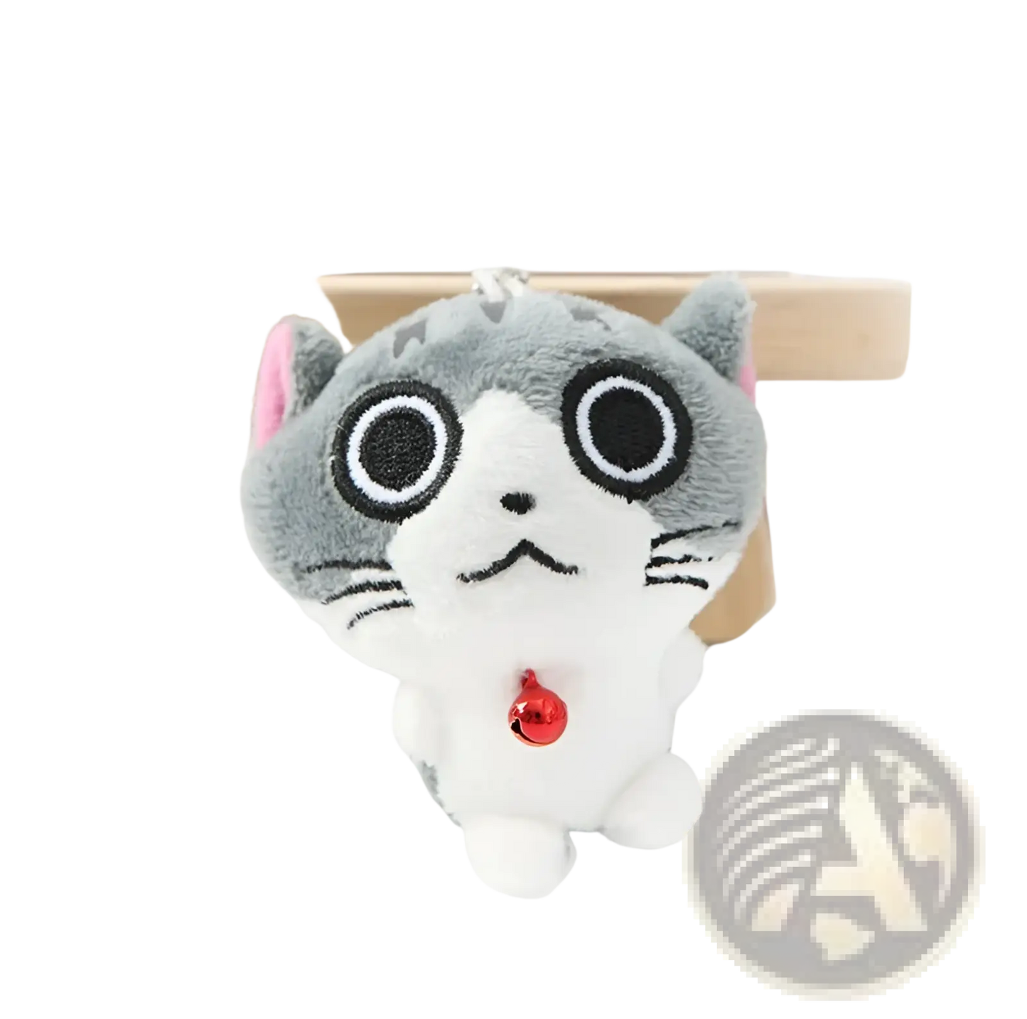Plush Cat Keychain Cute Gray Kitten Bag Charm Toy