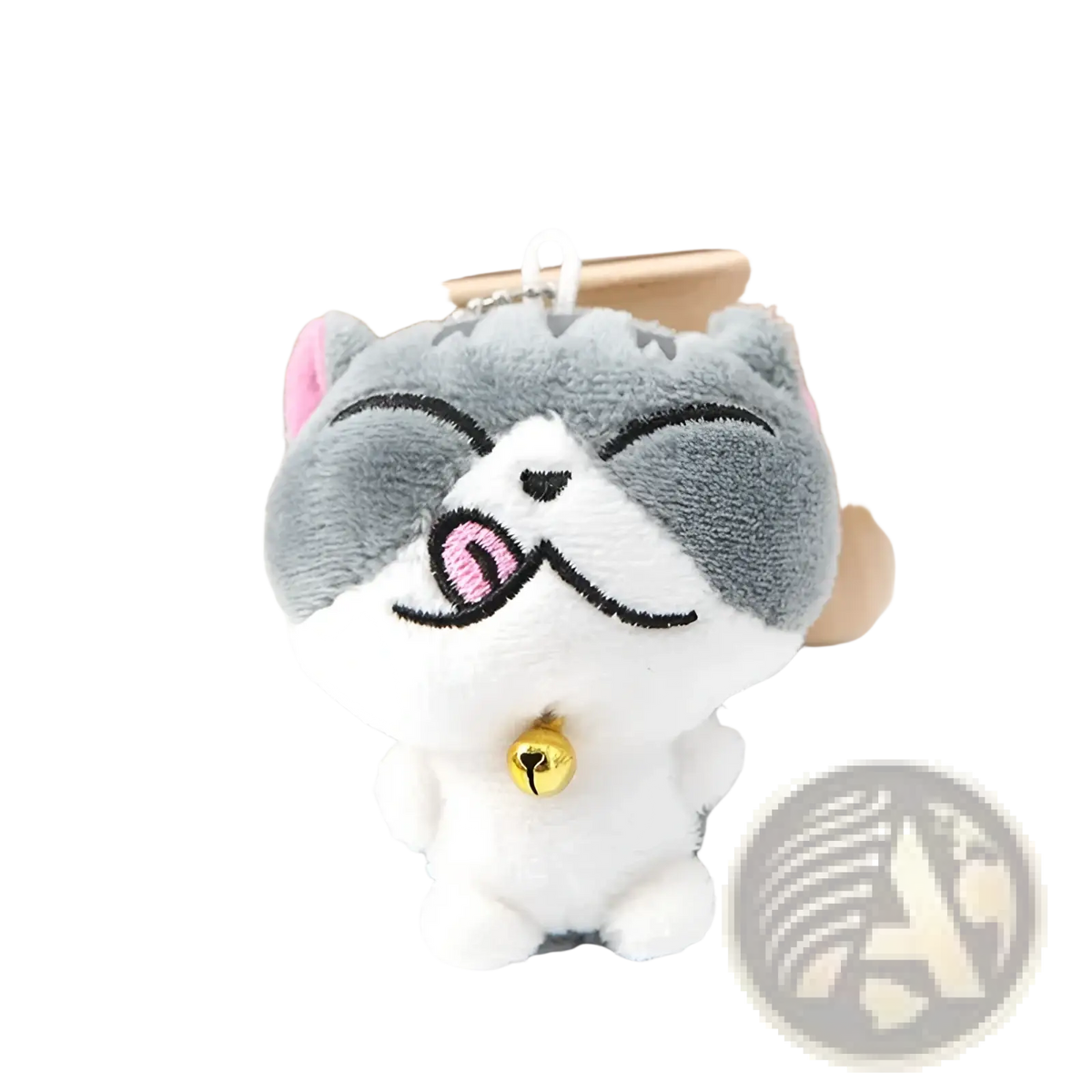 Plush Cat Keychain Cute Gray Kitten Bag Charm Toy