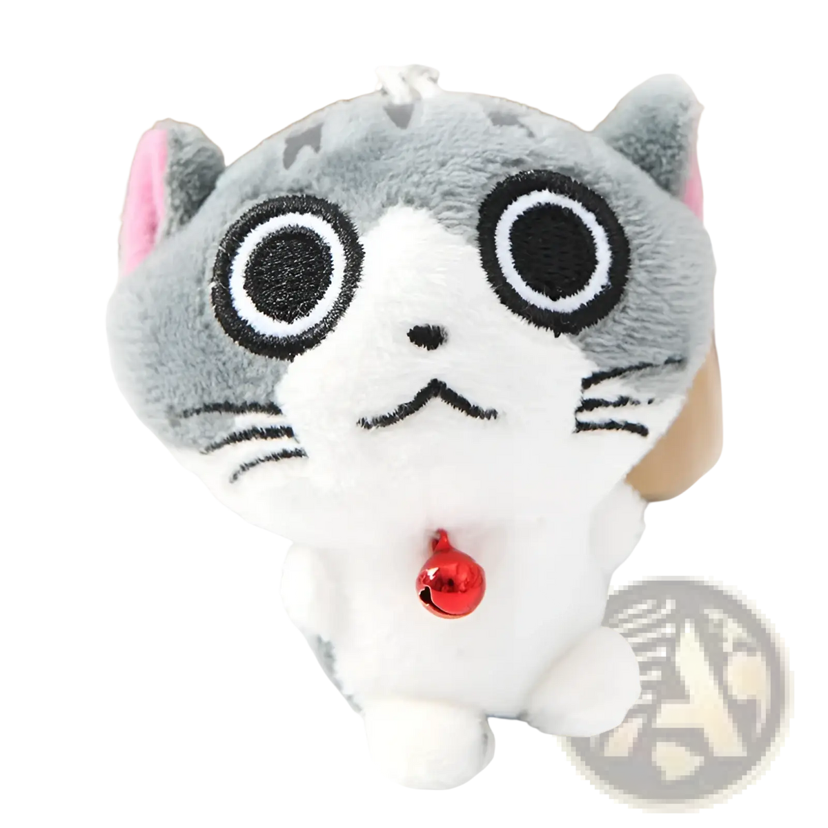 Plush Cat Keychain Cute Gray Kitten Bag Charm Toy