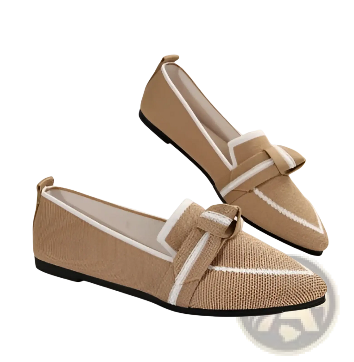 Pointed Flat Pumps Bow Detail Casual Plus Size Shoes