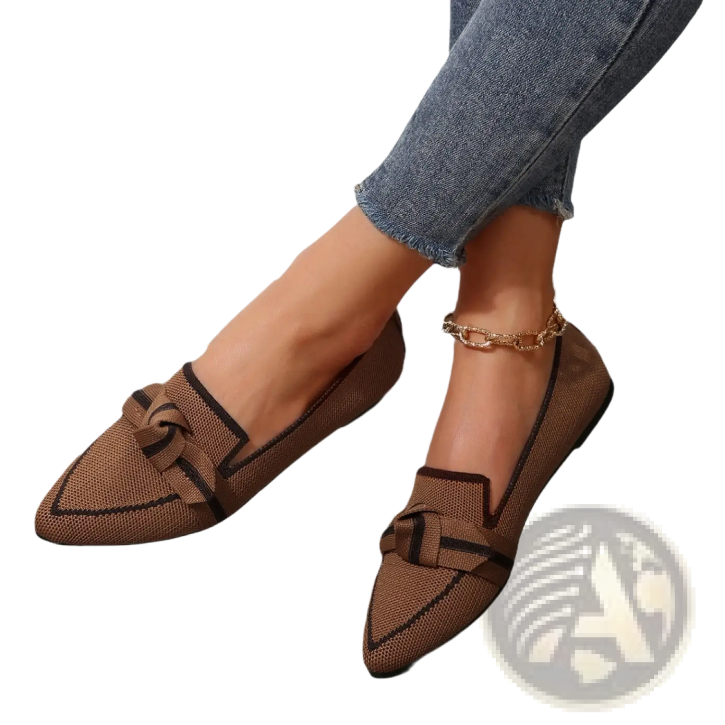 Pointed Flat Pumps Bow Detail Casual Plus Size Shoes