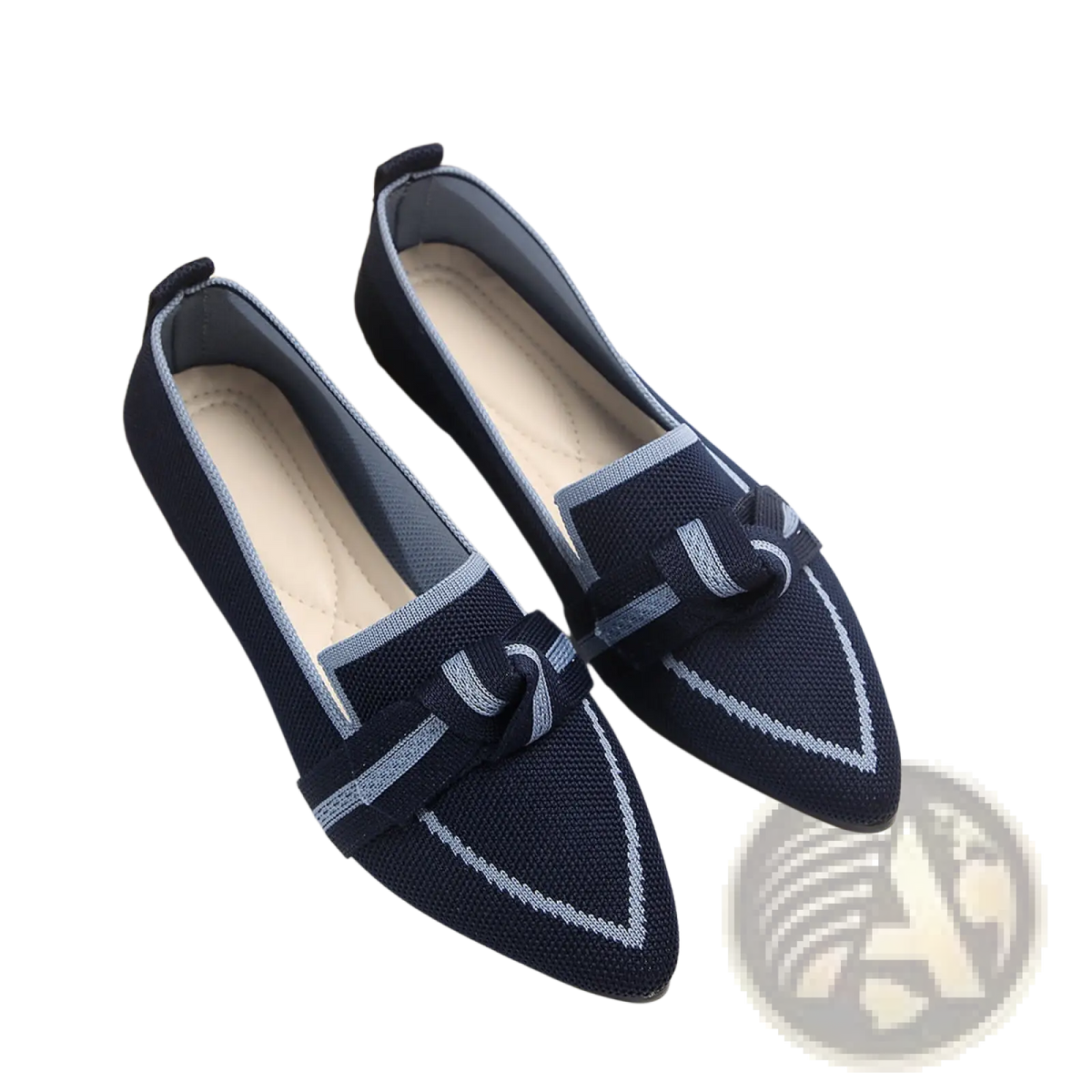 Pointed Flat Pumps Bow Detail Casual Plus Size Shoes