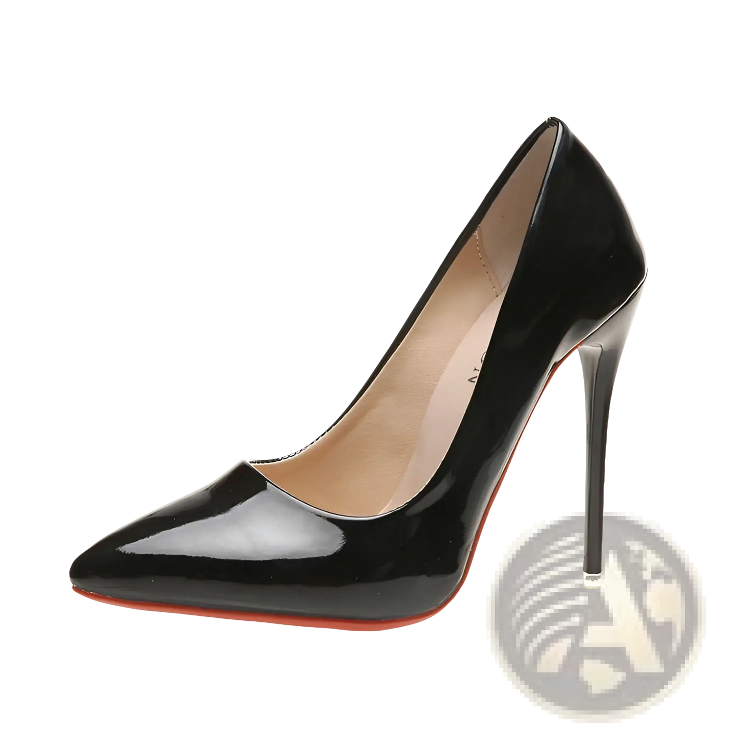 Pointed Toe Stiletto Pumps in Patent Leather