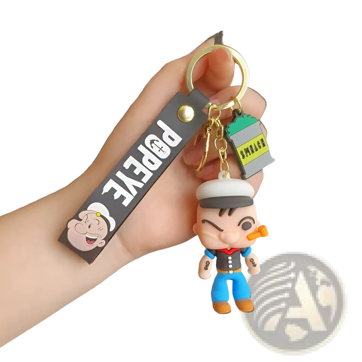 Popeye Silicone Keychain Cartoon Doll Bag Pendant