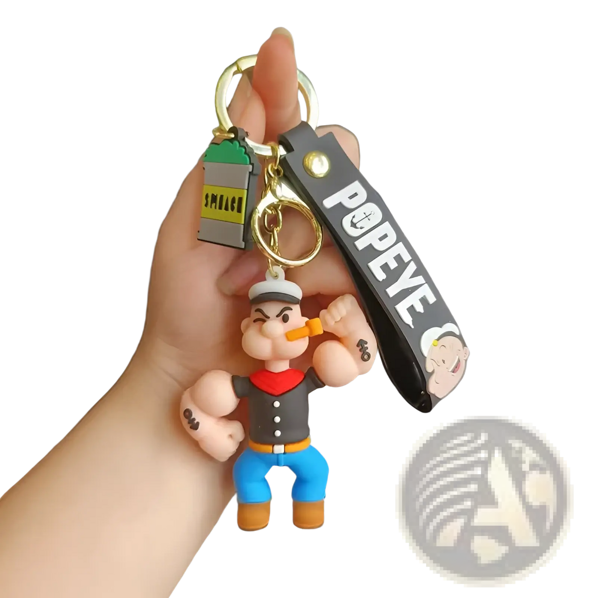 Popeye Silicone Keychain Cartoon Doll Bag Pendant