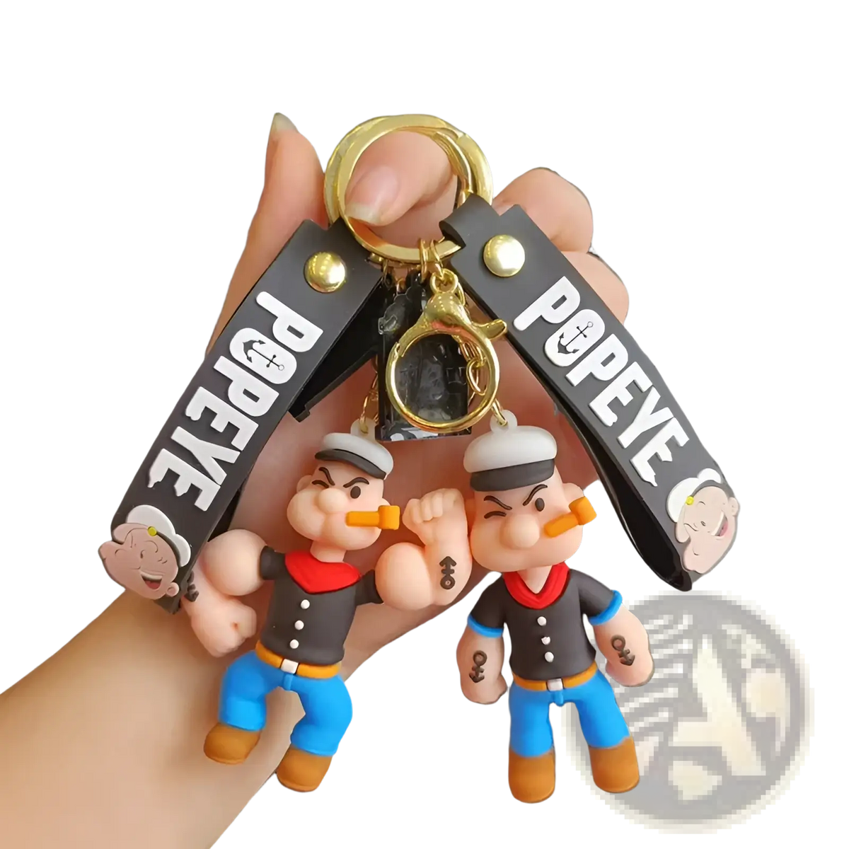 Popeye Silicone Keychain Cartoon Doll Bag Pendant