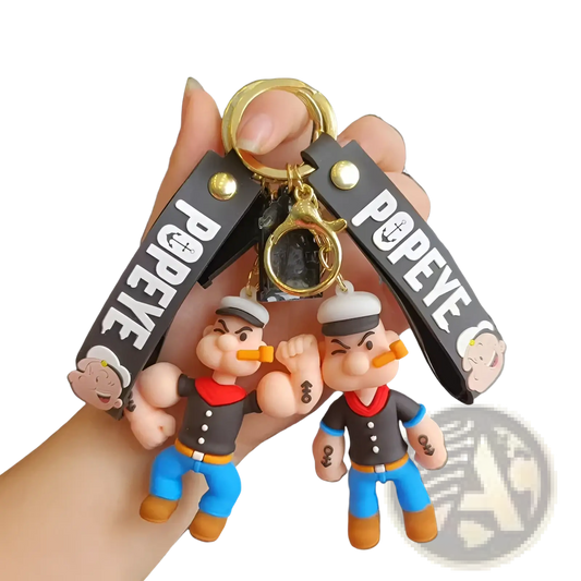 Popeye Silicone Keychain Cartoon Doll Bag Pendant