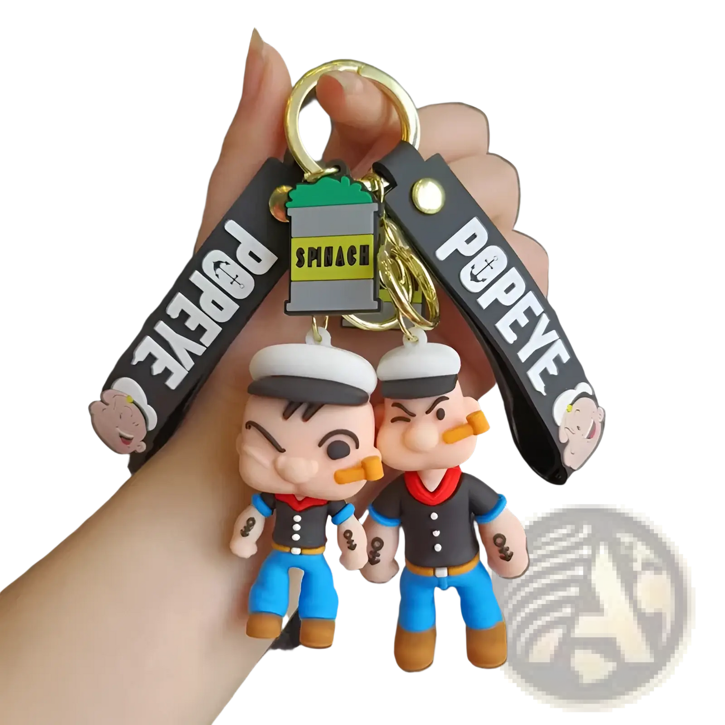 Popeye Silicone Keychain Cartoon Doll Bag Pendant