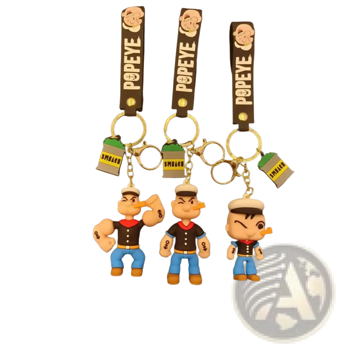 Popeye Silicone Keychain Cartoon Doll Bag Pendant