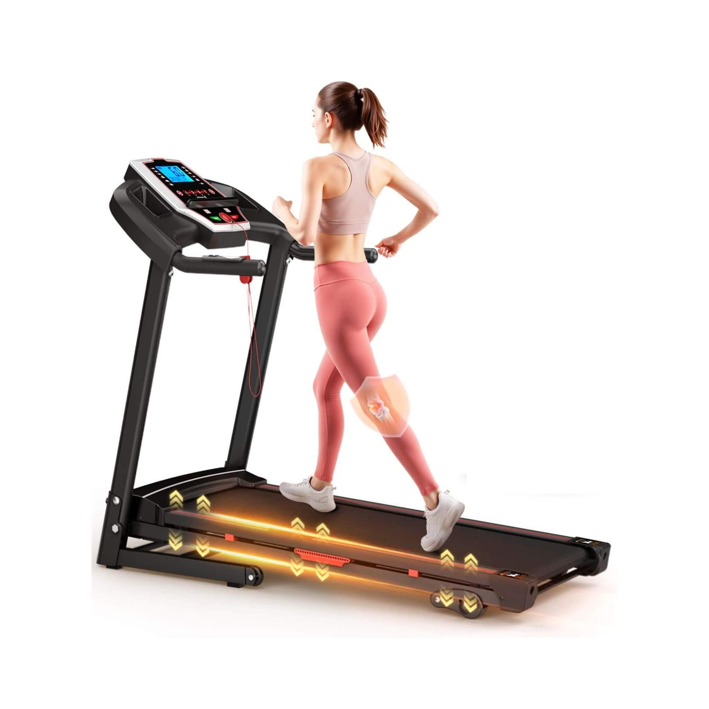 Portable 3.5HP Space Saving Folding Treadmill W/ Incline & 12 Preset Programs (SAK29735)