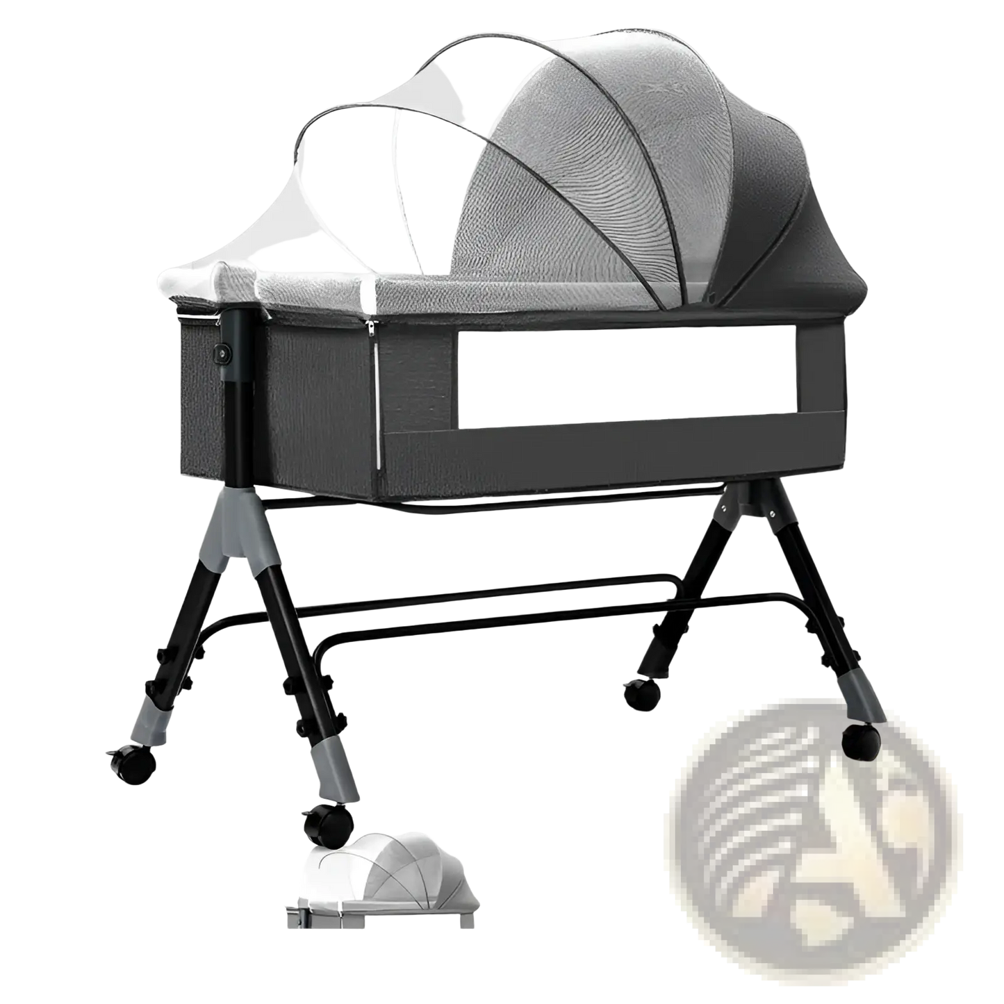Portable Folding Baby Crib with Mosquito Net and Mattress