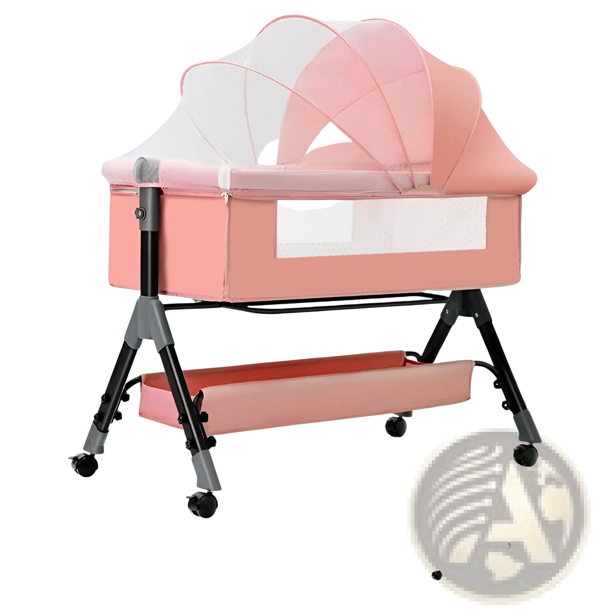 Portable Folding Baby Crib with Mosquito Net and Mattress