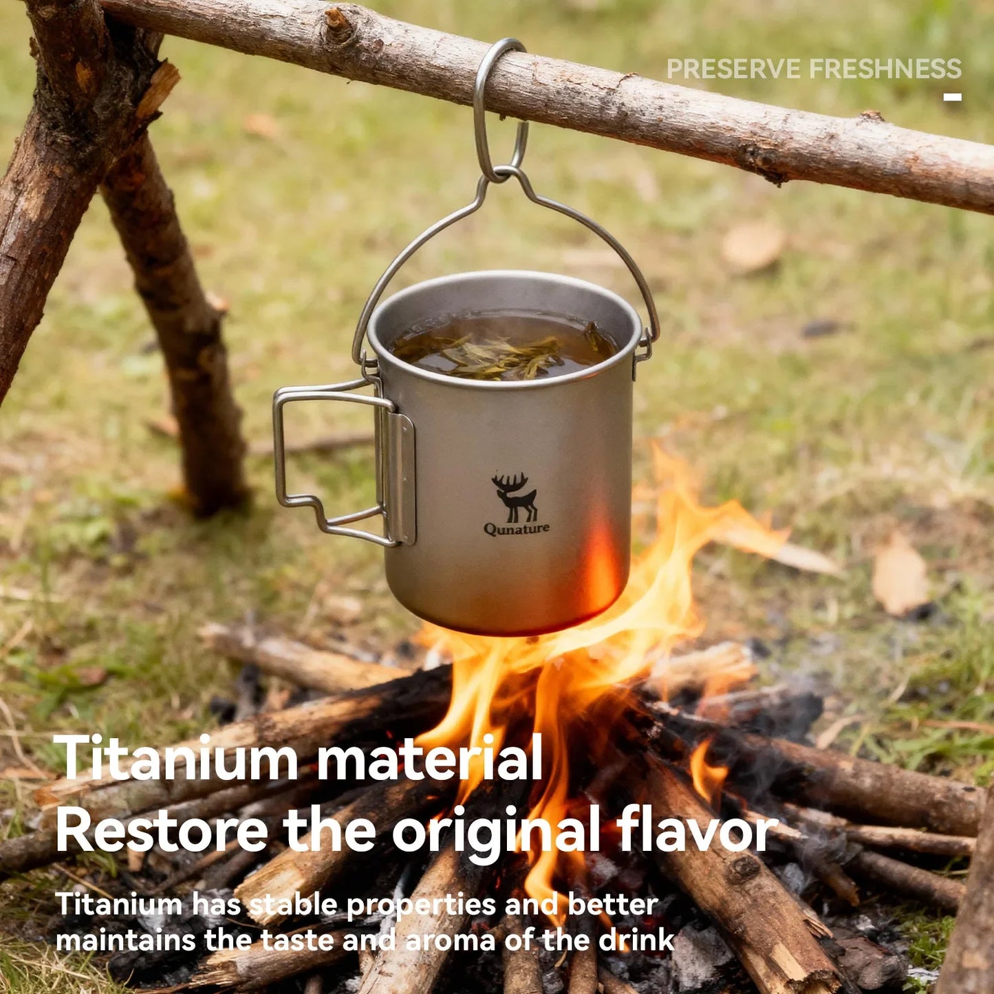 Ultralight Titanium Camping Mug 750 ml