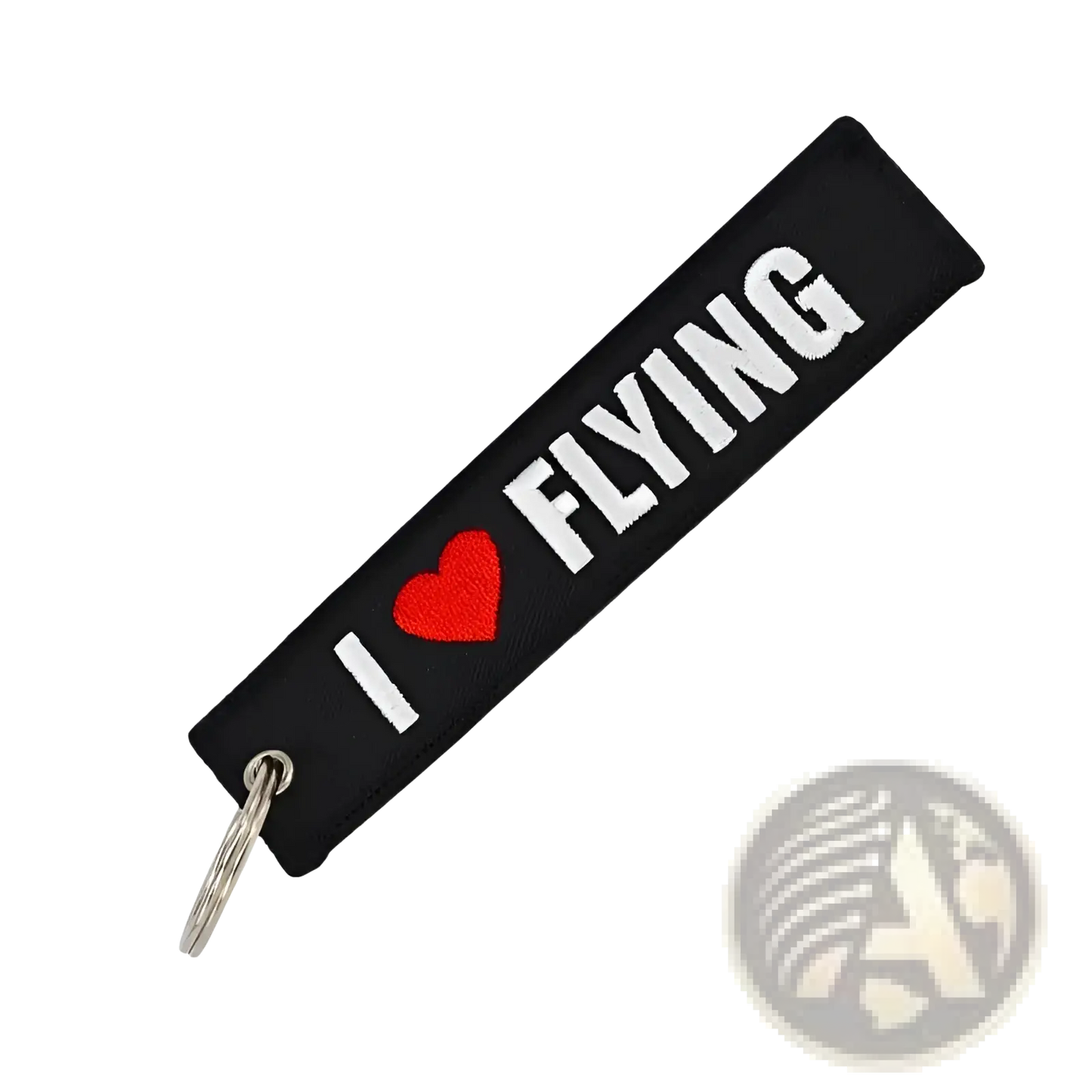 Remove Before Flight Embroidered Keychain