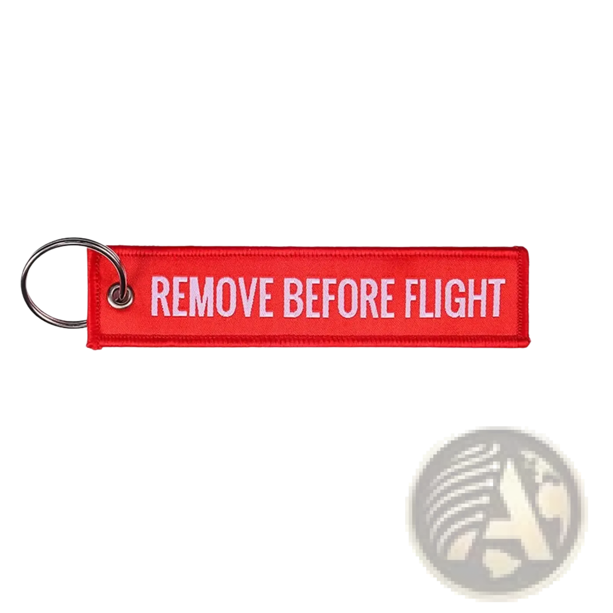 Remove Before Flight Embroidered Keychain