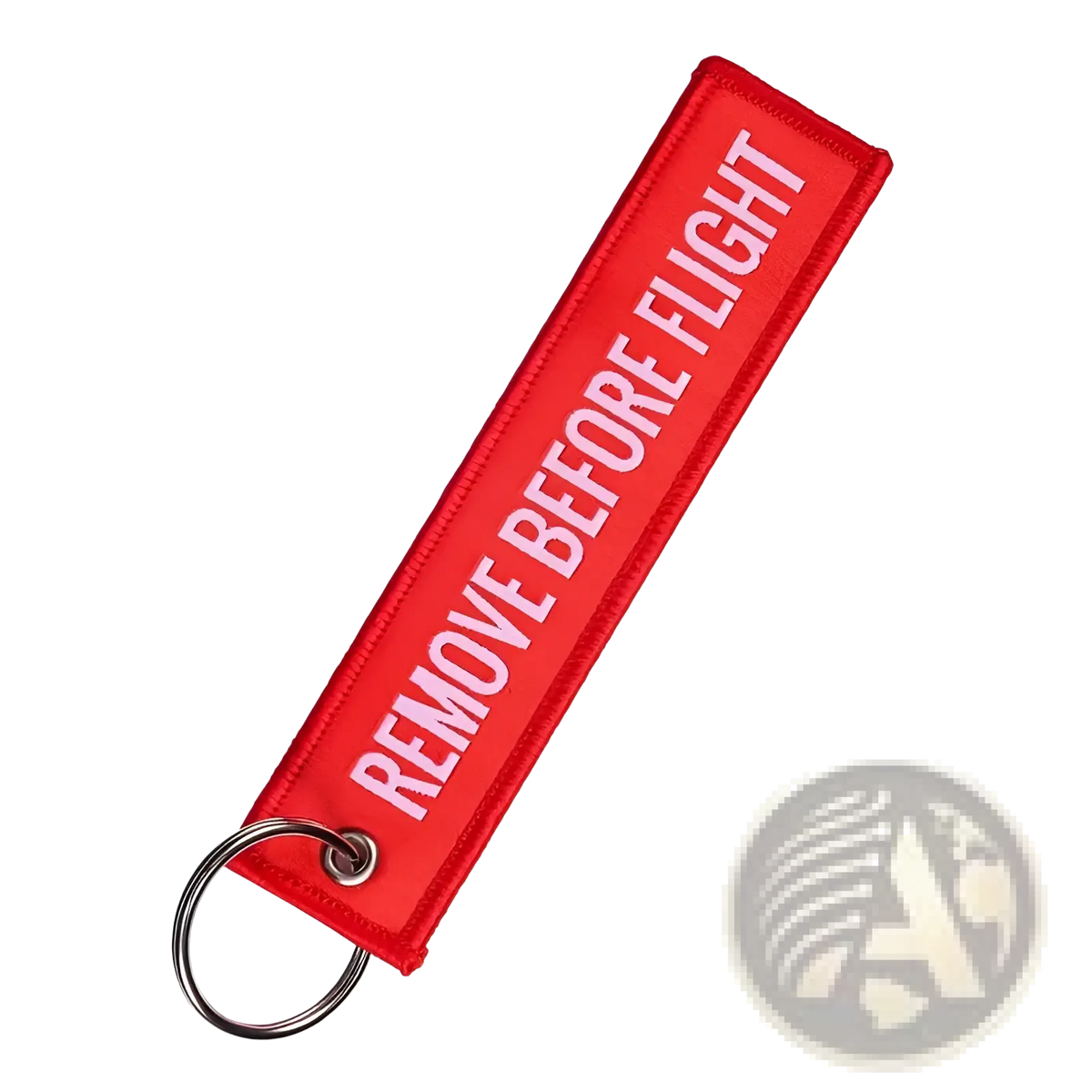 Remove Before Flight Embroidered Keychain